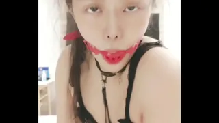 Sex slave female slave flirts, shows off her big butt, bells and shakes her breasts [human photo versus version, original voice]