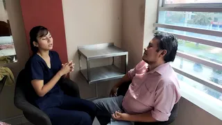 Horny fucked in gloves by my gynecologist, ends with a creampie! party ass