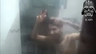 Eating blonde in the shower after training at the gym 03