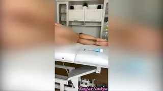 SugarNadya performed a depilation procedure for a sexy beauty with a juicy pussy