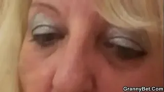 Young dude picks up and fucks blonde granny