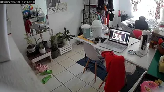 My hubby enters my room and hides a camera to spy on me.