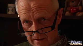 Beautiful blonde mouth fucked by old boss and gets hardcore fucked in her sweet pussy