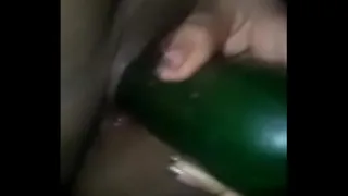 My wife enjoying alone
