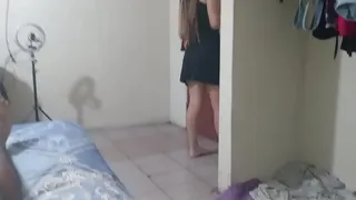 Perverted MEXICAN STEPDAUGHTER gives her STEPDAD'S cock a good squeeze