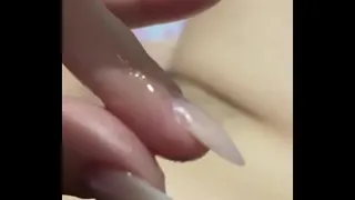 Wife making fun of her husband far away