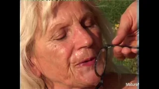 Blonde grandma fucks