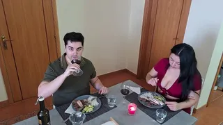 White chubby guy seduces and fucks latina mom