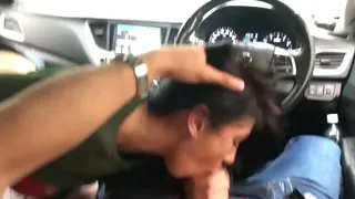 Sex in the car she comes on top of my dick