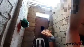 Skinny big dick guy fuck's her neighbor hardcore.