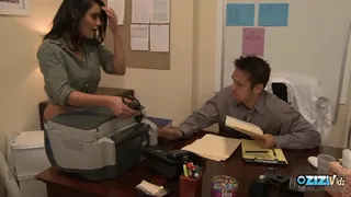 Handsome boss takes a break from work to fuck a busty secretary