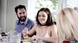 Sexy babe Kimber Woods enjoyed hardcore ass fucking by a dirty stepdad