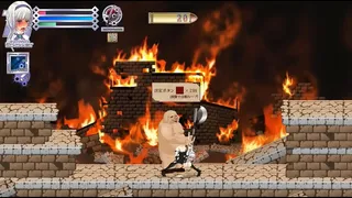 Cute hentai white haired woman in sex with man and monster in adult porn animated video