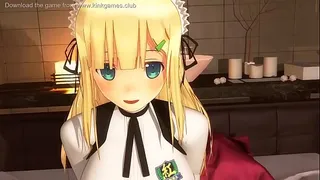 Teen Anime Maid loves cum