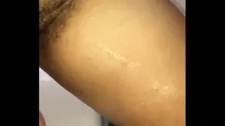 Eats her new dildo