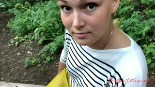 Fresh air hit the Russian doves in the head and they fucked in nature