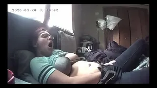 Mom busted masturbating gets pissed and then finishes spy cam