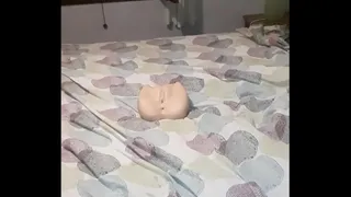 Take her toy on the bed