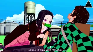 Parody SHORT VIDEO Tanjiro Nezuko hentai game uncensored anime KK sex manga