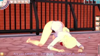 NTR hentai girl gives herself away