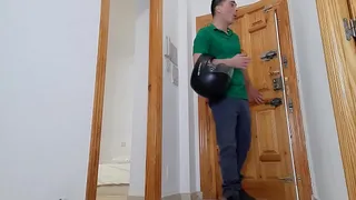 HOME DELIVERY DEALER GETS HOT BLOWJOB FROM BLONDE MILF