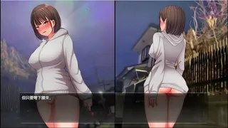 Night Walk 5 exposed her lower body in front of a telephone pole and got excited