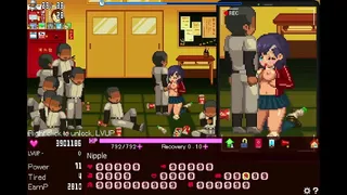 Anime girl gets gangbanged