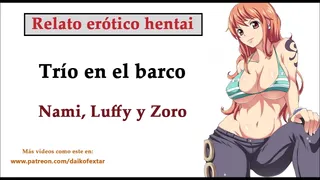 One Piece, hentai story. They are lost at sea and end up doing ...