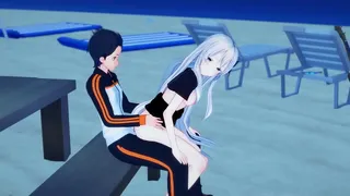 Echidna and Subaru blowjob and hot sex hentai beach public animation hentai  18