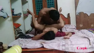 Indian Mature Big Ass Telugu Aunty Sucking And Fucking Her Skinny Husband