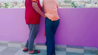 Struck the sister-in-law on the terrace and took her to the room to fuck