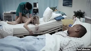 Tighty patient blonde girl banged by a weird doctors fat cock
