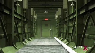 Sci-fi sex android fucks hard a sexy girl in the bunker