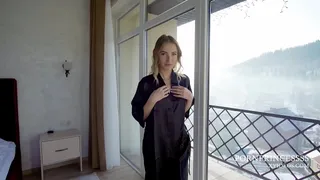 Passionate sex with hot blonde in the hotel room