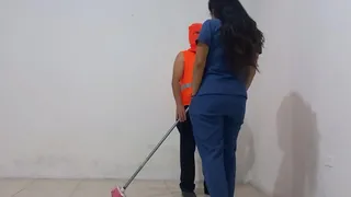 NURSE PORN!! THE HOSPITAL HAS A VERY HOT NURSE. SHE IS FUCKING AND SUCKING THE MALE CLEANING STAFF'S COCKS. SPECIAL REAL PORN OF A NURSE LICKING COCK AT WORK