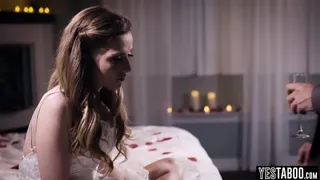 Hot naive blonde learns what a real honeymoon look like