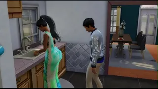 Hot Asian MILF Bhabi in Saree get Fucked by Neighbour Boy at Home She loves huge black dick inside her POPMEN1#Summertime-saga#Milfy-city#Treasure of Nadia