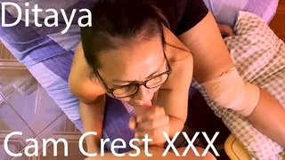 Cam Crest Get A Blowjob From Ditaya While She Wears a Cast on her Knee