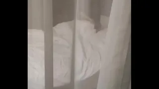 Spy on a hot girl from the balcony