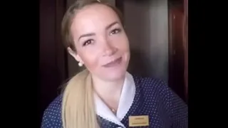 The hotel girl offering the best service