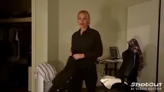 Sexy hot wife undressing before having sex