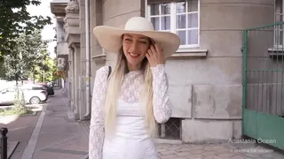 A cute guy met me on the street and did not expect to receive a blowjob and passionate sex at home as a gift. Hotwife diary