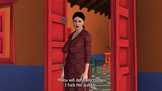 Brother in Law's Friend Caught Indian Desi Busty Slut Widow Bhabhi Having Sex and Pressures Her to Have Fucking Hindi Audio