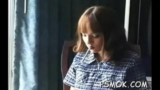 Older bitch smoking scene