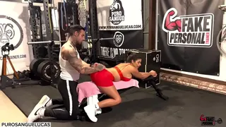 Lucas Peracchi is a Personal Training and during a hot training fucks Sheila Ortega a venezuelan latina girls with huge tits and huge ass. Lucas Peracchi fucked her so Roughly in different position and he gave her a good facial