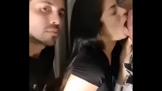 Wife sucks dick in front of cuckold husband