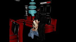 Milf in jeans getting her mouth fucked in cinema