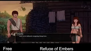 Refuge of Embers (Free Steam Game)  Visual Novel, Interactive Fiction