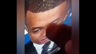 ~~ My last video of the summer season.....: I fiddle with myself in front of the TV, on the face of K.M'BAPPÉ WHO WILL KIFFER RECEIVING MY PINE ON HIS BASTARD FACE.....GO , LET'S GO....!! S