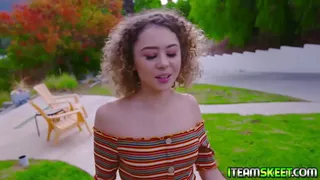 Cute teen Allie Addison pops out her teen pussy and lets her ex boss pummels her to get her job back